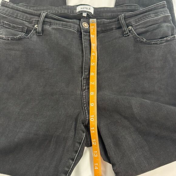Pistola Black Slim Skinny Jeans Size 16W Stretch Mid Rise Classic Minimalist - Picture 5 of 9